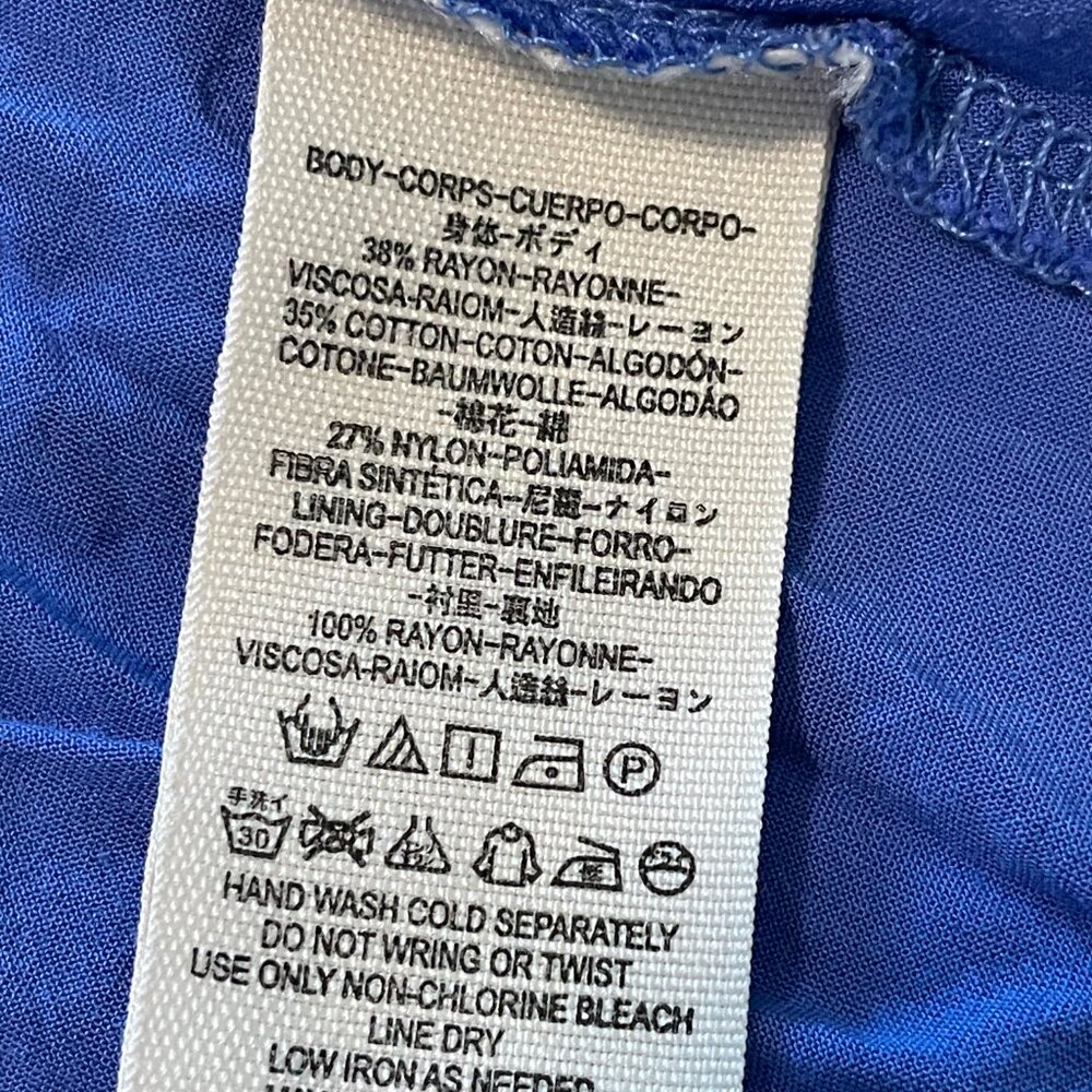 FREE PEOPLE || Blue Lace Mini Dress - Size 2 - Picture 4 of 5